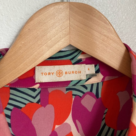 Tory Burch Logo Button Down Top 4 - Picture 2 of 6